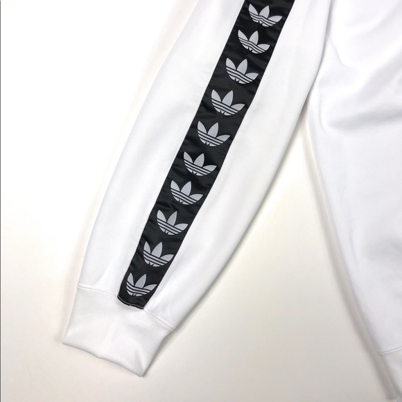 Rare Adidas Originals TNT Trefoil Logo Tape Hoodie - Picture 6 of 11